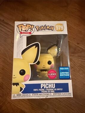 Funko Pop! Pokémon Pichu Flocked Yellow and Black Vinyl Figure